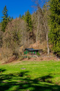 Schmalkalden 'in güzel şehri Thüringen, Almanya' da bahar yürüyüşü