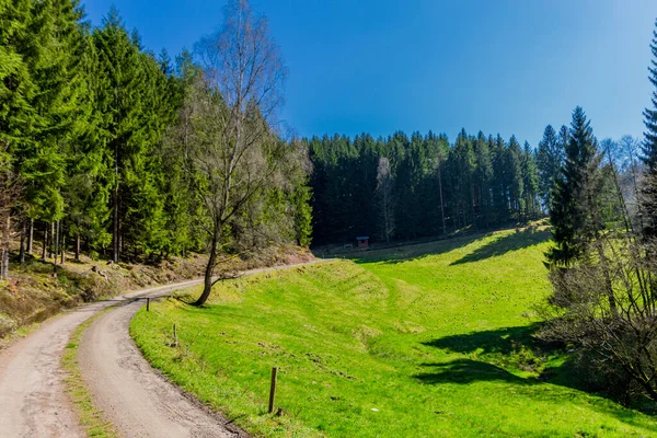 Wiosna Spacer Pięknym Mieście Schmalkalden Turyngia Niemcy — Zdjęcie stockowe