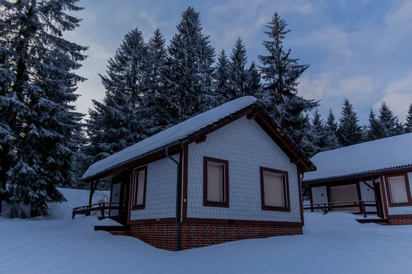 Invierno Senderismo Diferentes Lugares Través Del Bosque Turingia Alemania — Foto de Stock