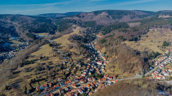 Vårvandring Genom Den Vackra Naturen Runt Schmalkalden Thüringen Tyskland — Stockfoto