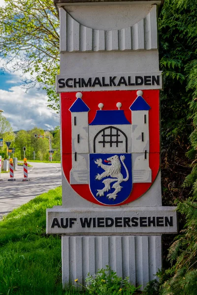 Spring Walk Beautiful City Schmalkalden Thuringia Germany — Stock Photo, Image