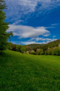 Schmalkalden yakınlarındaki Ortaçağ Frankenberg Şatosu 'na yürü - Thüringen - Almanya