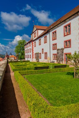 Schmalkalden 'in güzel şehri Thüringen, Almanya' da bahar yürüyüşü