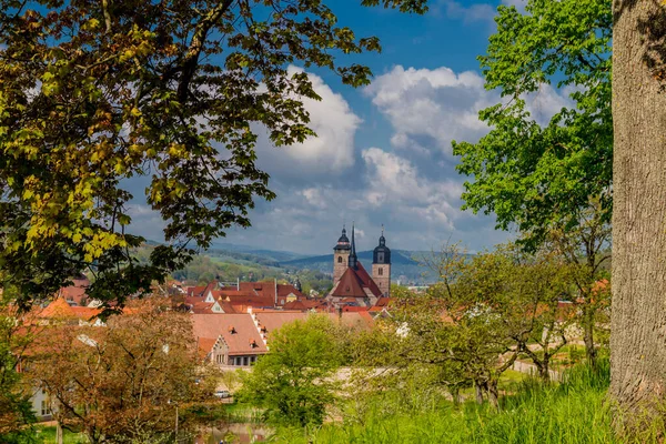 Весна Проходить Через Прекрасне Місто Шмалькальден Тюрингія Німеччина — стокове фото