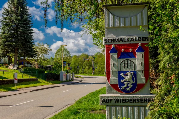 Tavaszi Séta Gyönyörű Város Schmalkalden Türingia Németország — Stock Fotó