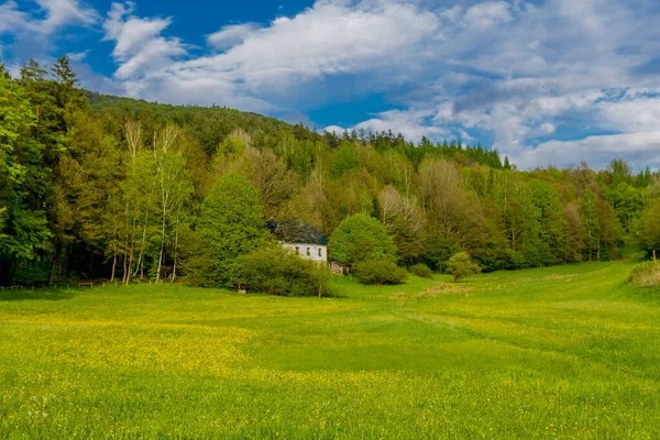 Frühlingsspaziergang Durch Die Schöne Stadt Schmalkalden Thüringen Deutschland — Stockfoto