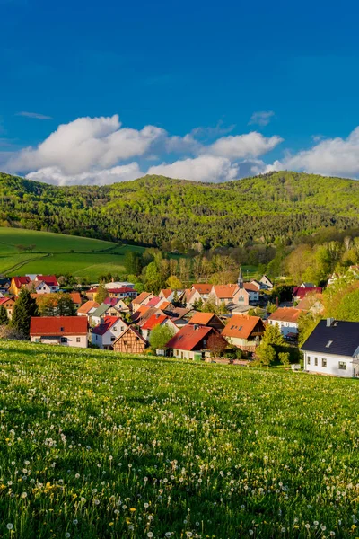 Spring Walk Beautiful City Schmalkalden Thuringia Germany — Stock Photo, Image