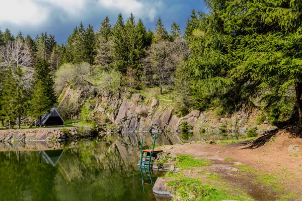 Springlike Αφύπνιση Κατά Μήκος Της Rennsteig Στην Πιο Όμορφη Ηλιοφάνεια — Φωτογραφία Αρχείου