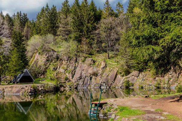 Springlike Αφύπνιση Κατά Μήκος Της Rennsteig Στην Πιο Όμορφη Ηλιοφάνεια — Φωτογραφία Αρχείου