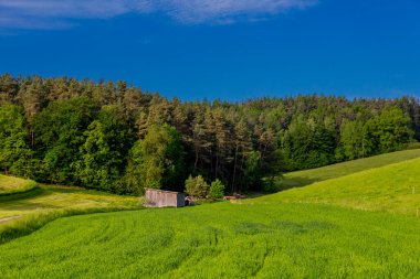 Schmalkalden 'in güzel şehrinde yaz yürüyüşü - Thüringen - Almanya
