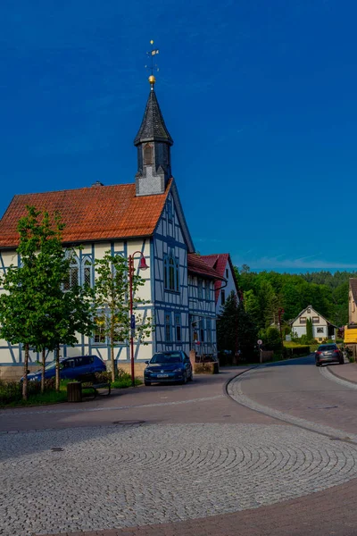 Passeggiata Estiva Nella Bellissima Città Schmalkalden Turingia Germania — Foto Stock