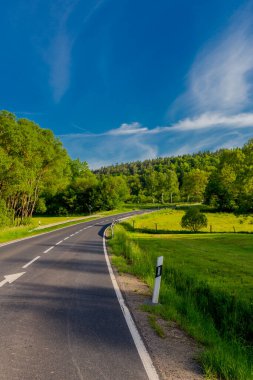 Schmalkalden 'in güzel şehrinde yaz yürüyüşü - Thüringen - Almanya