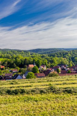 Schmalkalden 'in güzel şehrinde yaz yürüyüşü - Thüringen - Almanya