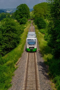 Güney Thüringen Almanya 'nın güzel doğasında yaz yürüyüşü