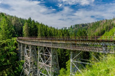 Ziegenrueck yakınlarındaki Thüringen Denizi 'ndeki Hohenwarte Barajı' nda yürüyüş.