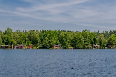 Doğu Thüringen 'deki Plothen göletlerinde dolaş.  
