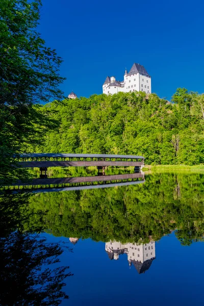 Dia Verão Torno Castelo Burgk Vale Saale — Fotografia de Stock