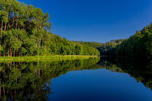 Giornata Estiva Intorno Castello Burgk Nella Valle Delle Saale — Foto Stock