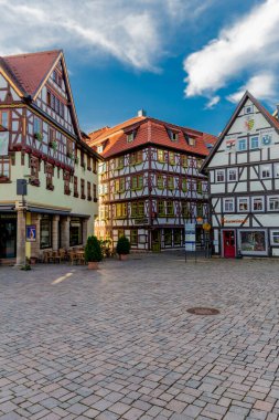 Schmalkalden 'in güzel şehrinde yaz akşamı yürüyüşü