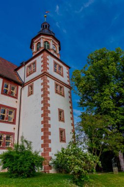 Schmalkalden 'in güzel şehrinde yaz akşamı yürüyüşü