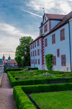 Schmalkalden 'in güzel şehrinde yaz akşamı yürüyüşü