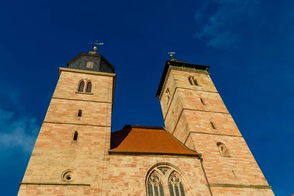 Zomer Avondwandeling Door Prachtige Stad Schmalkalden — Stockfoto