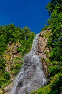 Thüringen 'de Trusetal yakınlarındaki şelalenin etrafında yürü