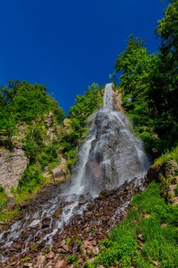Thüringen 'de Trusetal yakınlarındaki şelalenin etrafında yürü