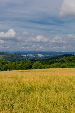 Thüringen 'de Trusetal yakınlarındaki şelalenin etrafında yürü