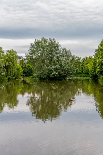 Sommar Promenad Genom Den Vackra Staden Schmalkalden — Stockfoto