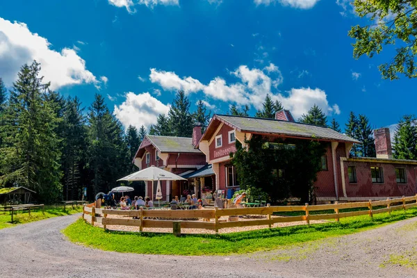 Sommerwanderung Rennsteig Bei Schönstem Sonnenschein — Stockfoto