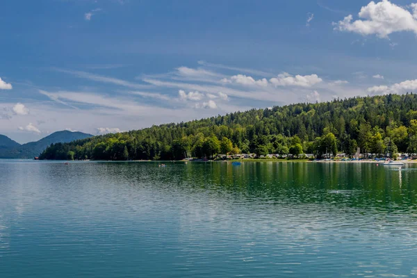Wakacje Nad Pięknym Jeziorem Walchen Bawarii — Zdjęcie stockowe