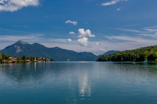 Férias Sentindo Aound Belo Lago Walchen Baviera — Fotografia de Stock