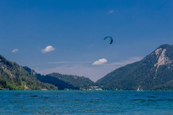 Férias Sentindo Aound Belo Lago Walchen Baviera — Fotografia de Stock