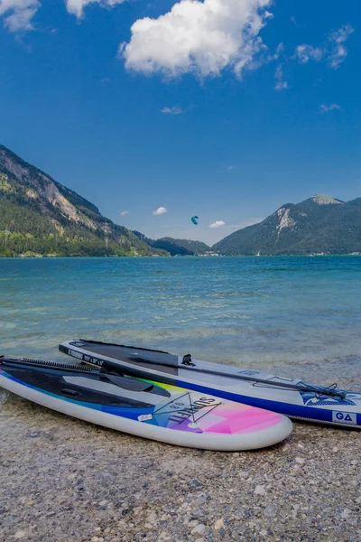 Férias Sentindo Aound Belo Lago Walchen Baviera — Fotografia de Stock