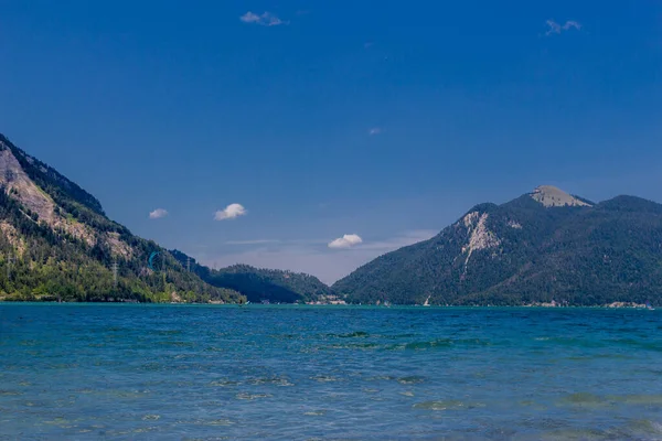 Férias Sentindo Aound Belo Lago Walchen Baviera — Fotografia de Stock