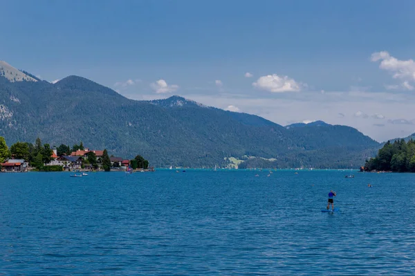 Vakantie Gevoel Rondom Het Prachtige Walchen Meer Beieren — Stockfoto