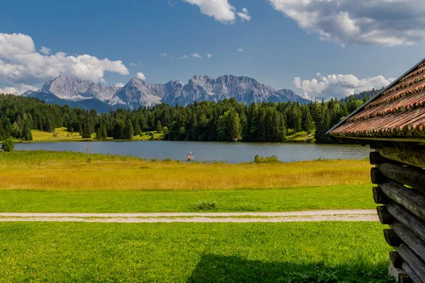 Urlaubsfeeling Schönen Wagenbrucher See Bayern — Stockfoto