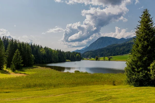 Férias Sentindo Belo Lago Wagenbruch Baviera — Fotografia de Stock