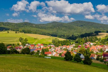 Schmalkalden 'in güzel doğasında yaz yürüyüşü - Thüringen - Almanya