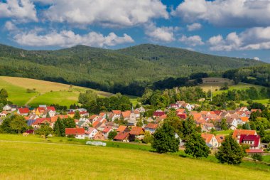 Schmalkalden 'in güzel doğasında yaz yürüyüşü - Thüringen - Almanya