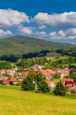 Schmalkalden 'in güzel doğasında yaz yürüyüşü - Thüringen - Almanya