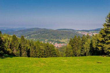 Güzel yaz sonu yürüyüşü Thüringen Ormanı 'nda - Steinbach-Hallenberg - Almanya