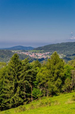 Güzel yaz sonu yürüyüşü Thüringen Ormanı 'nda - Steinbach-Hallenberg - Almanya