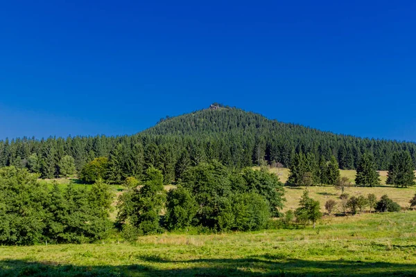 Güzel Yaz Sonu Yürüyüşü Thüringen Ormanı Nda Steinbach Hallenberg Almanya — Stok fotoğraf