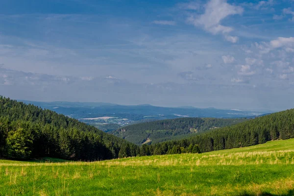 Spätsommerwanderung Rennsteig Bei Schönstem Sonnenschein Deutschland — Stockfoto