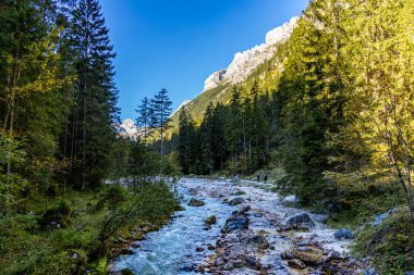 Mountain hike through the beautiful Bavarian Alps just outside Garmisch-Partnernkirchen up to the Zugspitze - Bavaria - Germany