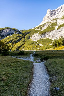 Mountain hike through the beautiful Bavarian Alps just outside Garmisch-Partnernkirchen up to the Zugspitze - Bavaria - Germany