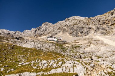 Mountain hike through the beautiful Bavarian Alps just outside Garmisch-Partnernkirchen up to the Zugspitze - Bavaria - Germany