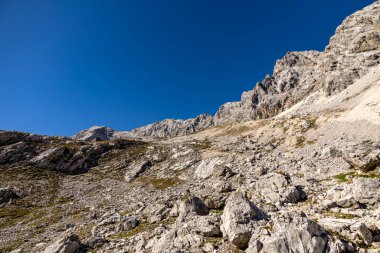 Mountain hike through the beautiful Bavarian Alps just outside Garmisch-Partnernkirchen up to the Zugspitze - Bavaria - Germany